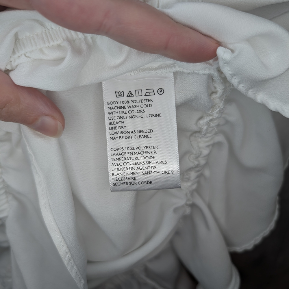 Urban Outfitters White Puff Sleeve Peplum Blouse - Picture 4 of 5
